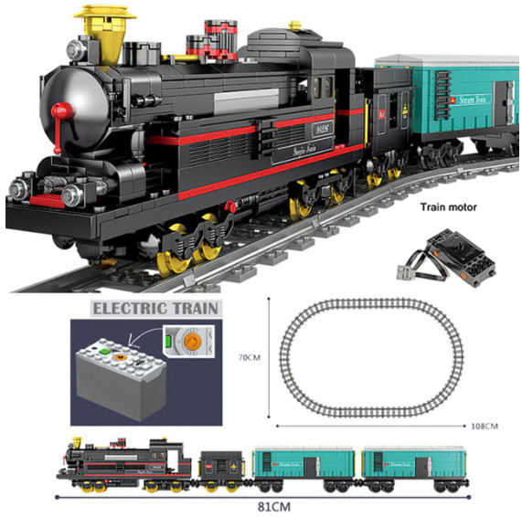 Lego Train à vapeur motorisé, Kazi, 851 pcs - Seb high-tech