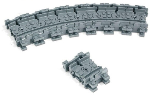 Lego Parcours n°1 de Rails Courbes + Droites Gris, Kazi - Seb high